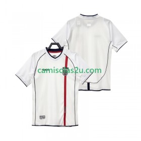 Camisolas de futebol Inglaterra Retro Equipamento Principal 2002 Manga Curta